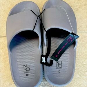 Brand-New No Boundaries Comfort Slide Sandals - Grey Size 10
